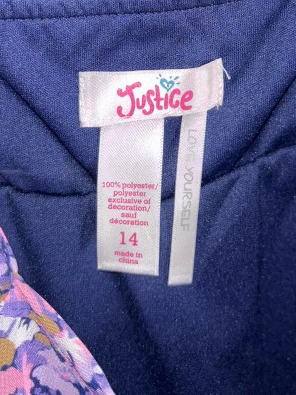 Justice Purple Floral Spaghetti-Strap Sundress